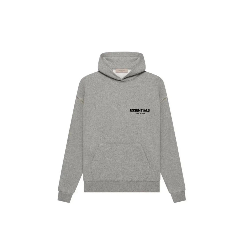 Fear of God Essentials Dark Oatmeal Hoodie Size Large Pullover Logo NWT